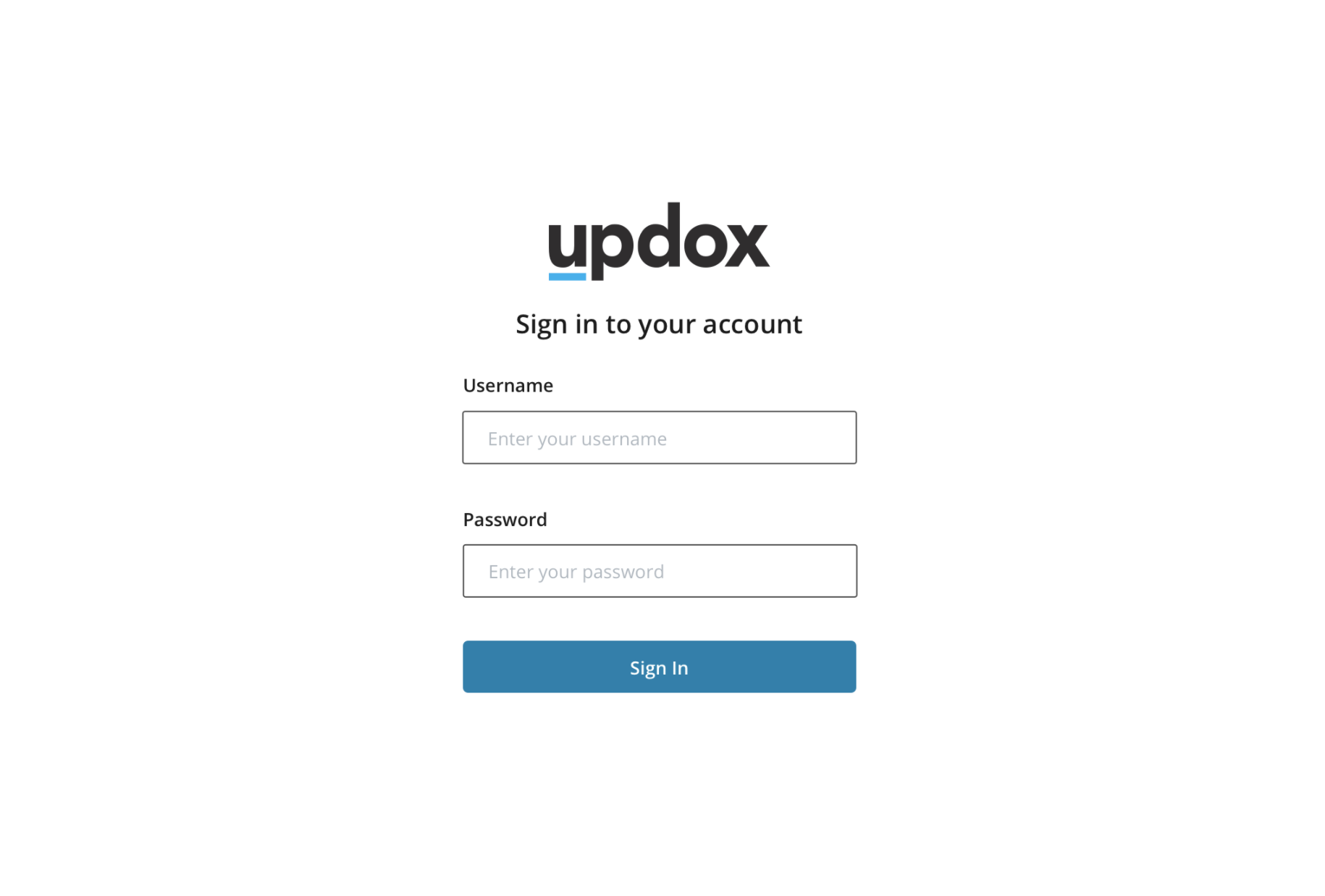 New login form